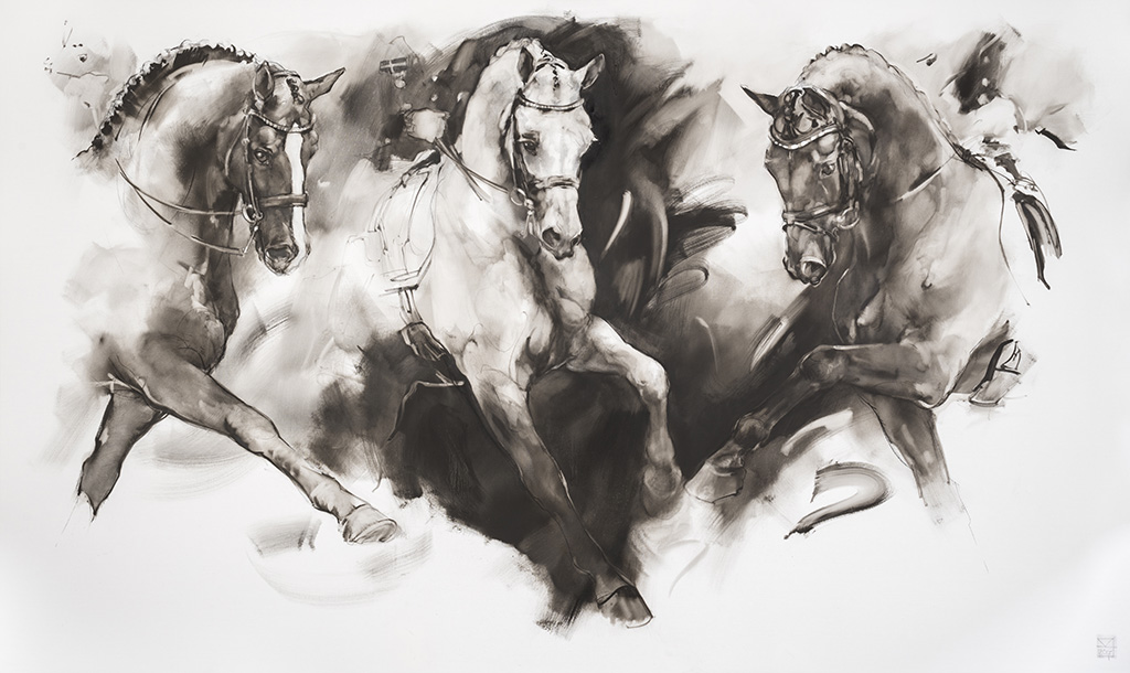Paardenportret in opdracht door Marli Hommel
